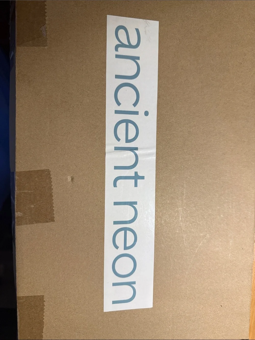 White Neon-Style LED Light Sign with Clear Power Cord